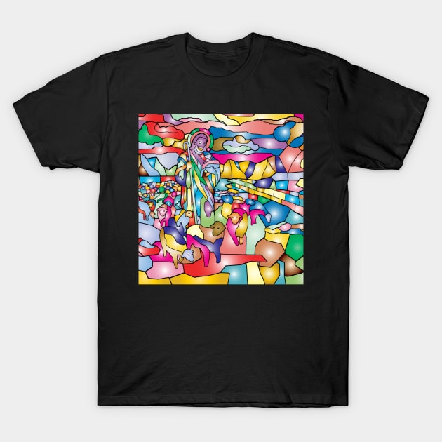 The Good Shepherd Colorful Mosaic T-Shirt by stadia-60-west